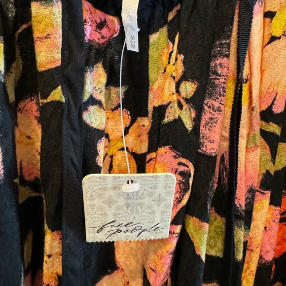 FREE PEOPLE Wisteria Floral Print Maxi Dress | Sz M, Black Multi | NWT - Picture 3 of 10